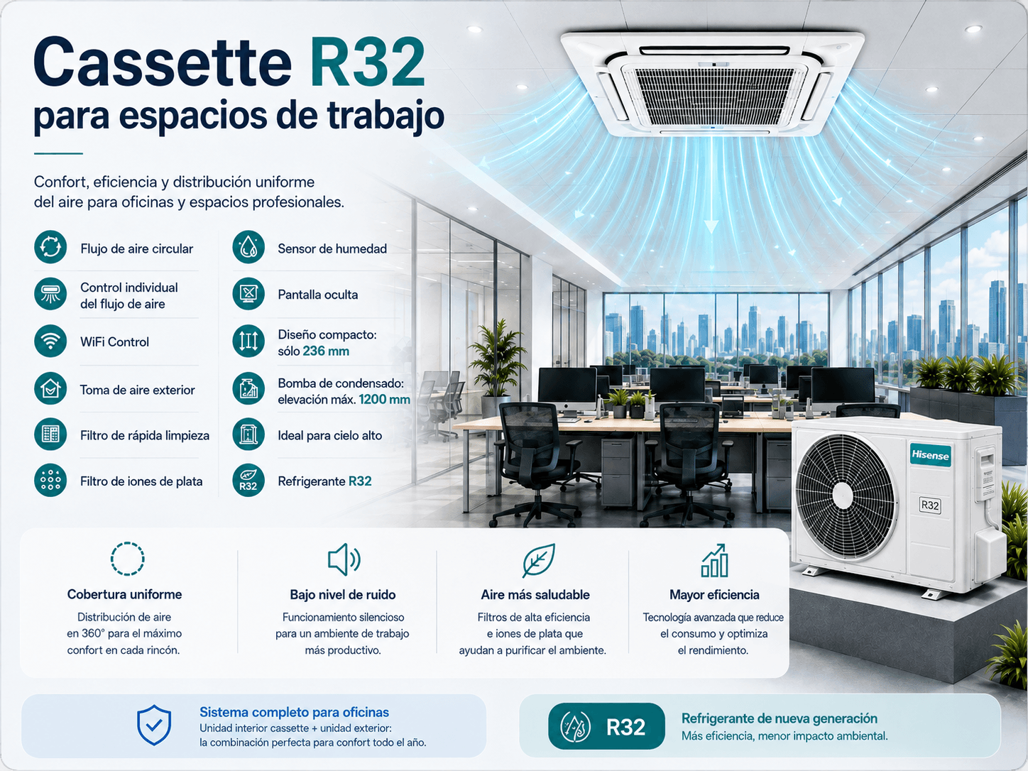 Solución de climatización Cassette